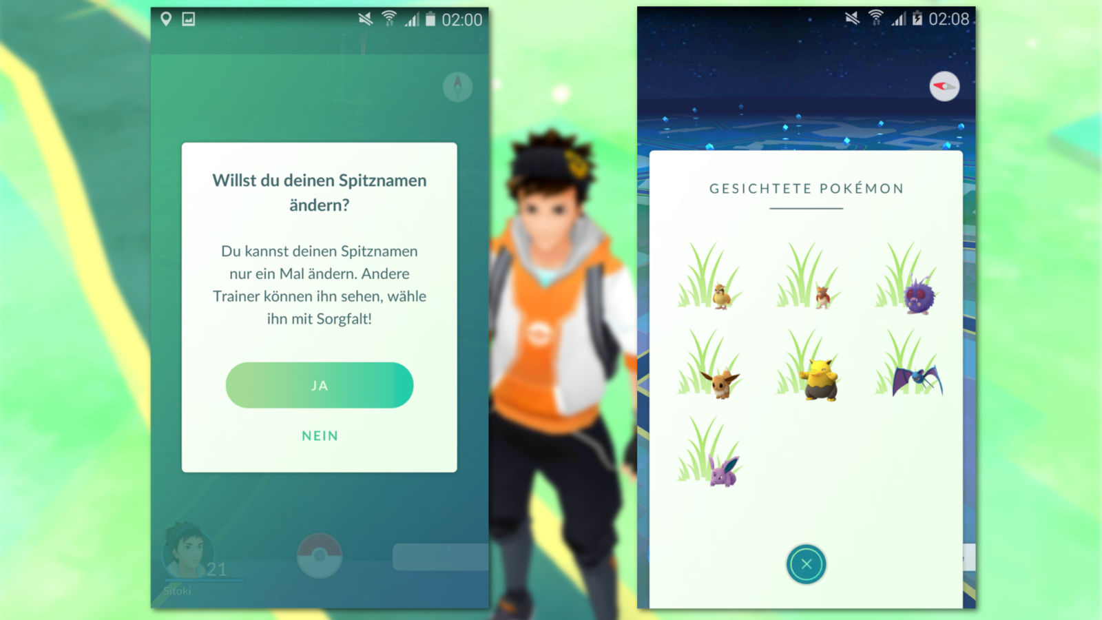 Die beiden wichtigsten Neuerungen - Screenshots aus Pokémon GO